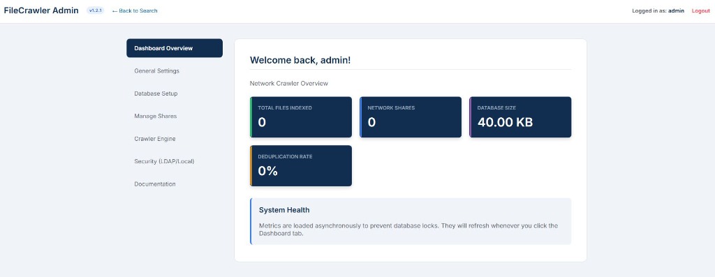 FileCrawler Dashboard